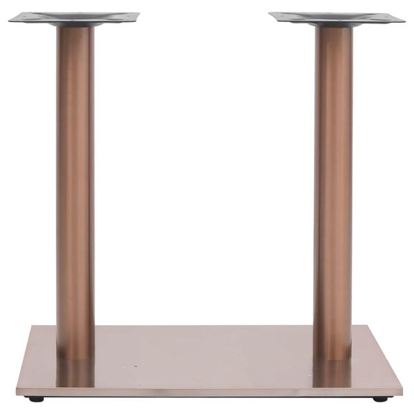 vidaXL Bistro Table Leg Brass Stainless Steel 27.6x15.7x28.3 in