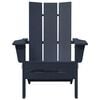 vidaXL Folding Adirondack Chair Navy Blue 31.69 x 29.33 x 36.22 in
