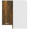 vidaXL Hanging Corner Cabinet Smoked oak Engineered wood 22.4x22.4x23.6 in