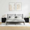 vidaXL Bedside Cabinet 2 pcs Black 17.32 x 13.58 x 17.72 in