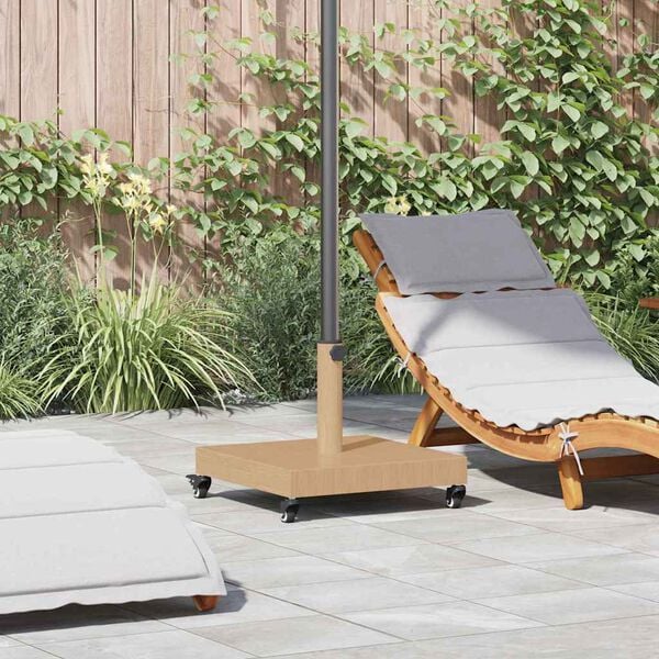 vidaXL Parasol Base Light Wood 17.72 x 17.72 x 12.40 in