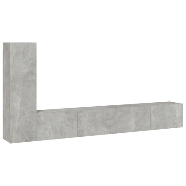vidaXL TV Cabinet Set Set of 3 Concrete Grey Engineered Wood