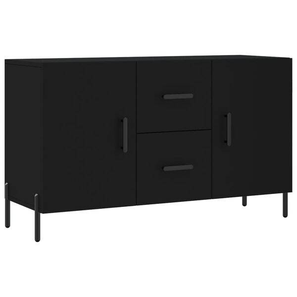 vidaXL Sideboard Black Engineered wood and metal Medium Sideboard