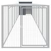 vidaXL Chicken Cage Anthracite Galvanized steel 43.3 x 320.1 x 43.3 in
