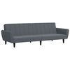 vidaXL Sofa Bed Dark Grey Velvet (100% polyester), wood, plastic Standard