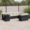 vidaXL Garden Sofa Set Black and Cream