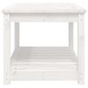 vidaXL Garden Table White Solid pine wood Medium Garden Table