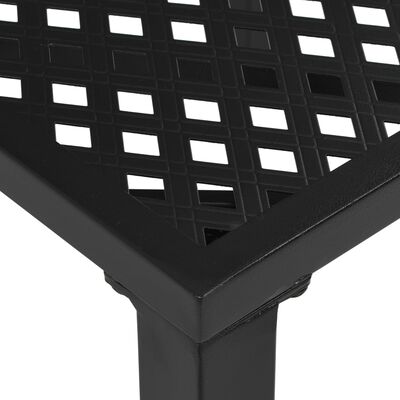 vidaXL Patio Table Black 59.1"x35.4"x28.3" Steel
