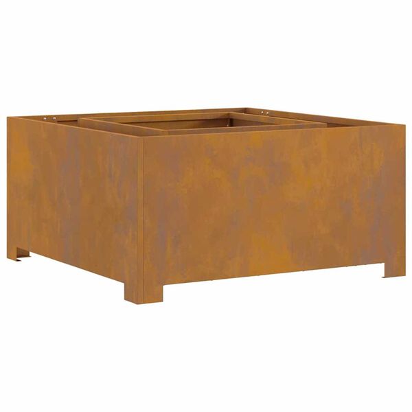 vidaXL Fire Pit Brown 31.5" x 31.5" x 15.7" Weathering steel