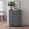 vidaXL Sideboard Dark Grey Solid Pine Wood, MDF Large
