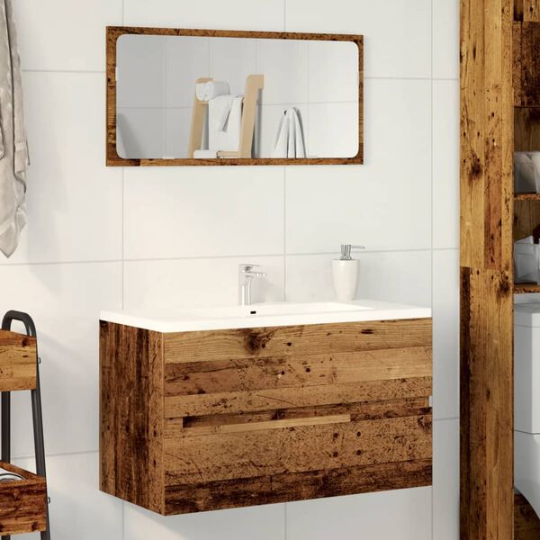 vidaXL Bathroom Hanging Cabinet Old wood Engineered wood