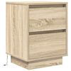 vidaXL Bedside Cabinet Set of 2 Sonoma Oak Engineered wood