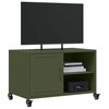 vidaXL TV Cabinet Olive Green Cold-rolled steel Small Storage