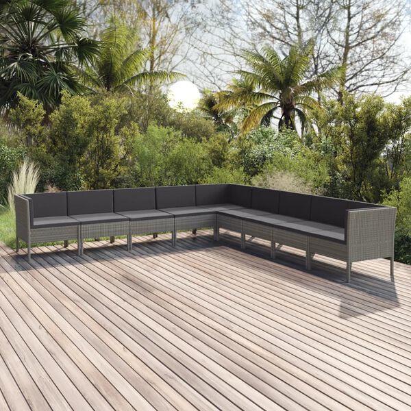 vidaXL Garden Lounge Set Grey, Anthracite
