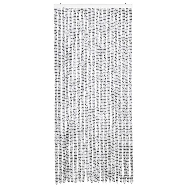 vidaXL Insect Curtain Light and Dark Grey 35.4x86.6" Chenille