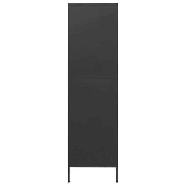 vidaXL Wardrobe Anthracite Steel Medium Height-Adjustable Shelves