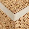 vidaXL Laundry Basket with 3 Sections 29.5"x16.7"x20.5" Water Hyacinth