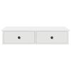 vidaXL Wall Shelf White Engineered wood Medium Wall Shelf Rectangular