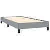 vidaXL Bed Frame Light Grey Polyester, Plywood, Engineered wood Twin XL