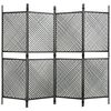 vidaXL Fence Panel Poly Rattan 7.9'x6.6' Anthracite