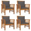vidaXL Garden Lounge Set Dark grey Acacia wood, Polyester Medium Durable