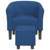 vidaXL Tub Chair Blue Fabric (100% polyester), pinewood, plywood, plastic