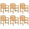 vidaXL Garden Dining Set Natural wood Solid teak wood Medium Stackable