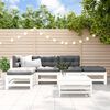 vidaXL Garden Lounge Set White Solid pine wood, Plywood Large Modular