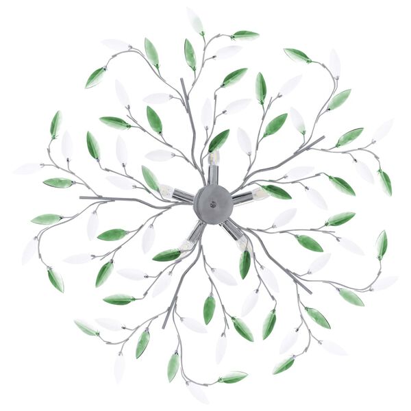 vidaXL Ceiling Lamp Green, Chrome Chrome, Acrylic Medium Lights