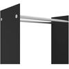 vidaXL Firewood Rack Black 31.5x13.8x39.4" Tempered Glass