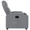 vidaXL Recliner Chair Light Gray Polyester Single Adjustable Footrests