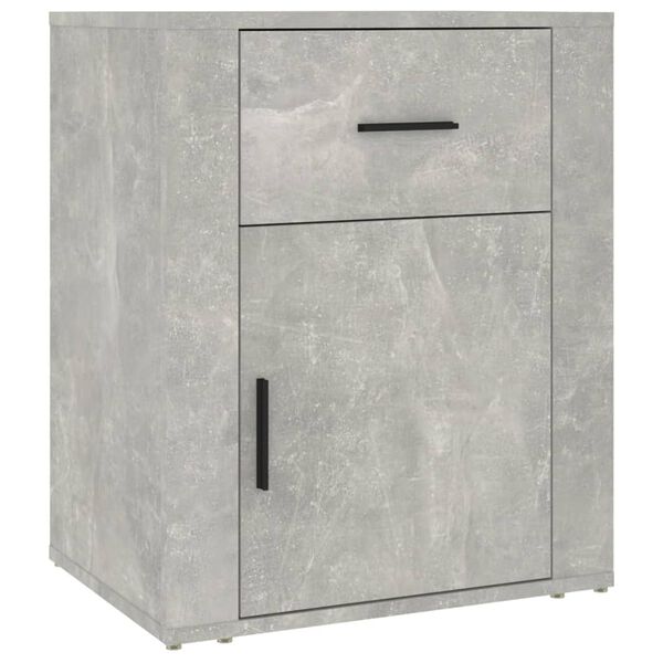 vidaXL Bedside Cabinet Concrete Grey Engineered wood Small
