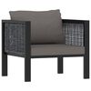vidaXL Garden Lounge Set Gray Poly Rattan Large Modular Stylish