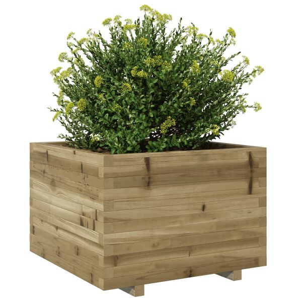 vidaXL Garden Planter Natural Wood Solid Pine Wood Medium Durable