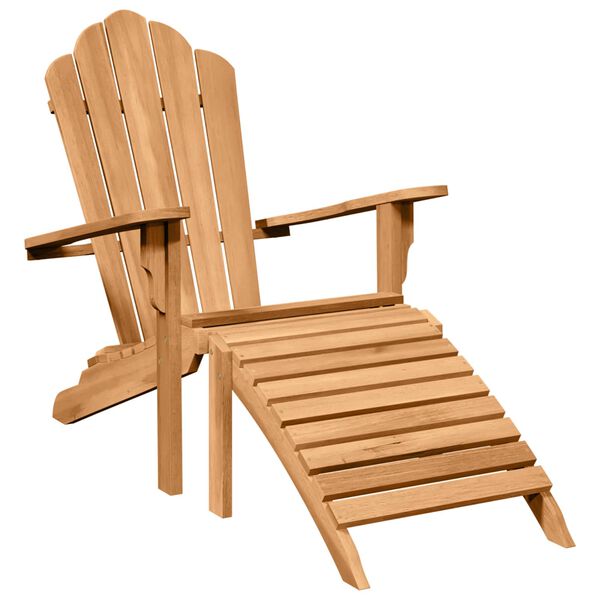 vidaXL Adirondack Chair 2 pcs Brown 137 x 77 x 95 cm Solid Teak Wood