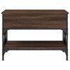 vidaXL Coffee Table Brown oak Engineered wood, metal 27.6x19.7x19.7 in