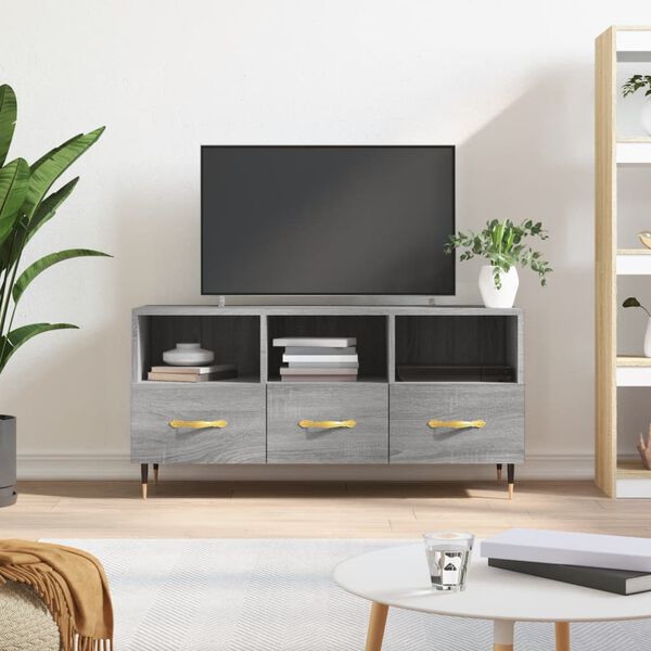 vidaXL TV Cabinet Grey Sonoma 40.2x14.2x19.7" Engineered Wood