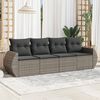 vidaXL Garden Sofa Set Grey, Dark Grey