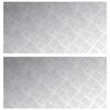vidaXL Stair Tread Rectangular 2 pcs Silver 31.50 x 15.75 in Aluminium