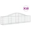 vidaXL Arched Gabion Baskets 10 pcs 78.7"x11.8"x15.7"/23.6" Galvanized Iron