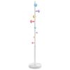 vidaXL Coat Stand White Powder-coated iron, Plastic base with cement