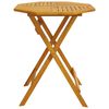 vidaXL Garden Table Brown Solid Acacia wood Compact Foldable