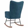 vidaXL Rocking Chair Blue Velvet Medium Nice Design Rocking Chair