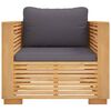 vidaXL Sofa Chair Dark grey, Natural wood