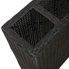 vidaXL Raised Bed Black Poly rattan frame, plastic pots Large