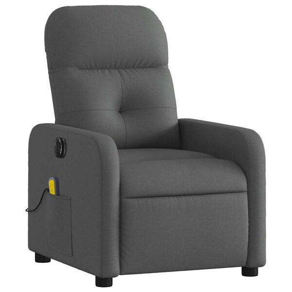 vidaXL Electric Massage Recliner Chair Dark Gray