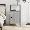 vidaXL Bedside Cabinet Gray sonoma Engineered wood, Iron Medium