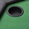 vidaXL Poker Table Green and Black MDF, Polyester, Artificial Leather, Steel