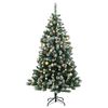 vidaXL Artificial Hinged Christmas Tree 300 LEDs & Ball Set 82.7"