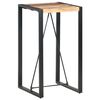 vidaXL Bar Table Brown and Black Solid Acacia wood, steel